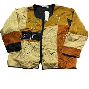 Erica Brooke NEW w/‎ Tags Super Plus Size "50" Blended Fabric Jacket